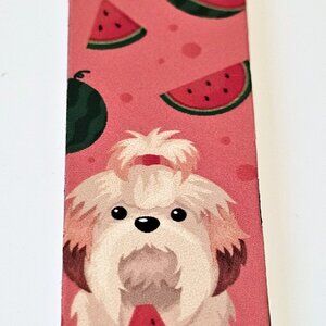 Shih Tzu Puppy Magnetic Bookmark Watermelon Dog Lover Gift Cute Page Holder
